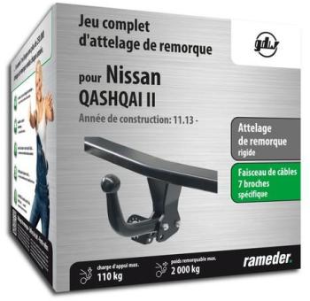 NISSAN QASHQAI II attelage GDW Col de cygne démont