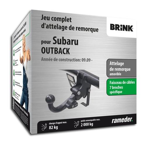 SUBARU OUTBACK attelage Brink Amovible + faisceau