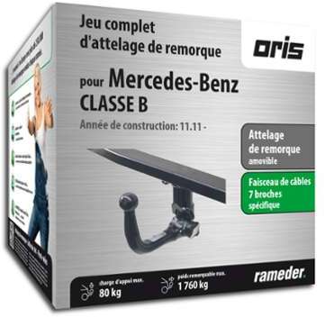 MERCEDES-BENZ CLASSE B attelage Oris Amovible faisceau MERCEDES-BENZ CLASSE B attelage