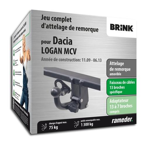 DACIA LOGAN MCV attelage Brink Amovible + faisceau