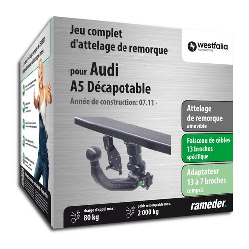 AUDI A5 Décapotable attelage Westfalia Amovible +