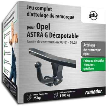 OPEL ASTRA G Décapotable attelage GDW Col de cygne