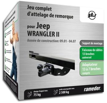 Attelage JEEP WRANGLER II rotule standard GDW Rotu