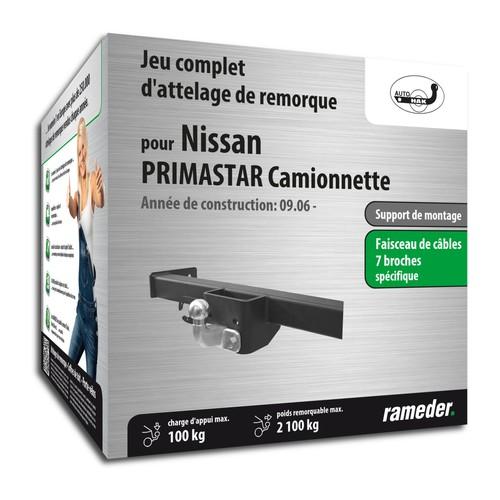 Attelage NISSAN PRIMASTAR Camionnette rotule stand