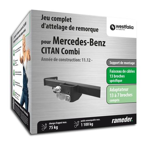 Attelage MERCEDES-BENZ CITAN Combi rotule standard Attelage MERCEDES-BENZ CITAN