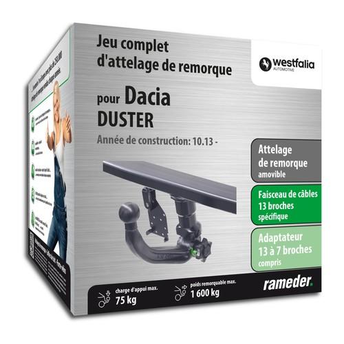 DACIA DUSTER attelage Westfalia Amovible + faiscea