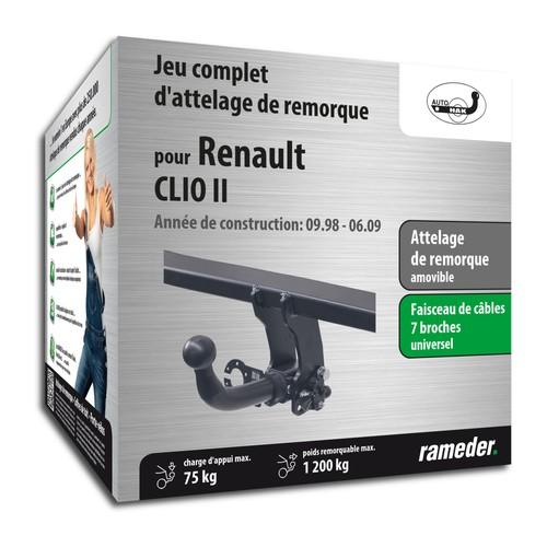 RENAULT CLIO II attelage AUTO-HAK Amovible + faisc