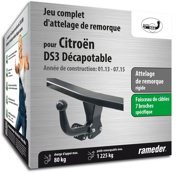 CITROËN DS3 Décapotable attelage AUTO-HAK Col de c