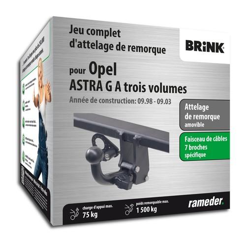 OPEL ASTRA G A trois volumes attelage Brink Amovib