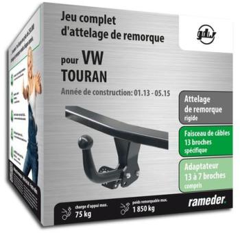 VW TOURAN attelage GDW Col de cygne démontable ave