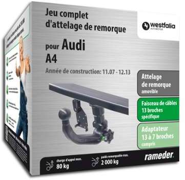 AUDI A4 attelage Westfalia Amovible + faisceau 13