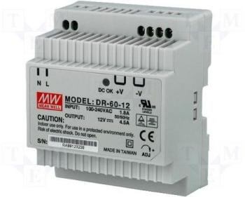 Alimentation Rail Din 12V 4.5A - MeanWell