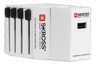 Adaptateur universel 2 poles + 2 USB + batterie