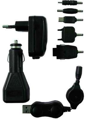 Kit chargeur USB composé de : 1 adaptateur voiture