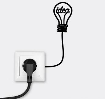 Sticker prise : Ampoule Idea