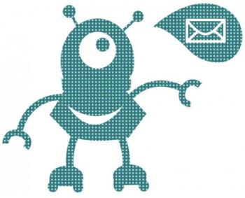 Sticker enfant : Robot Mail