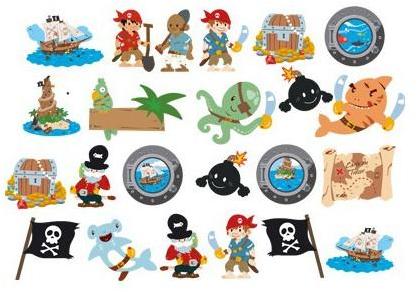 Planche de 23 stickers Pirates