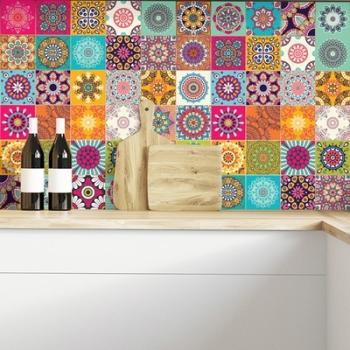 60 Stickers carrelages vintage