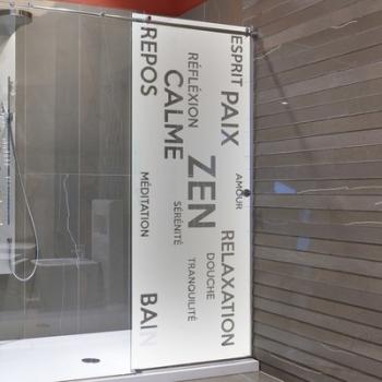 Sticker porte de douche Zen - Amour - Bain ...