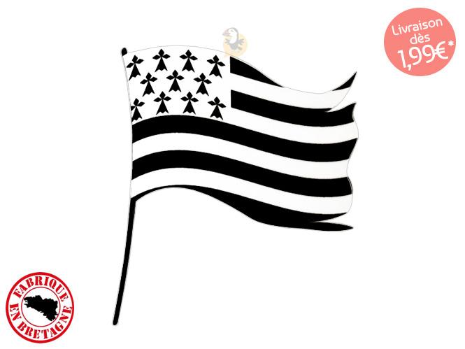 Autocollant drapeau breton sur mat