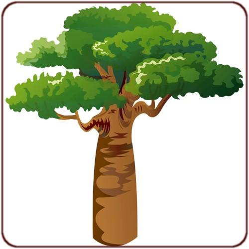 Sticker Baobab Afrique