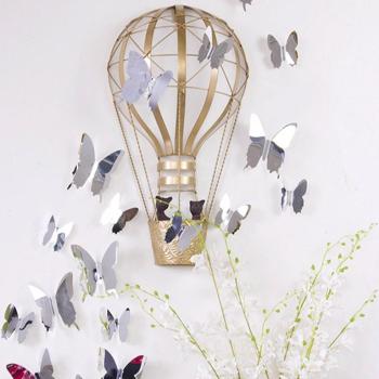 Kit de 12 Stickers papillons 3D miroirs