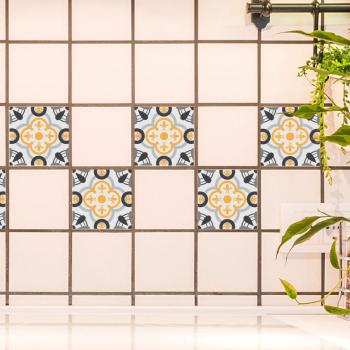 Sticker pour carrelage Ornements colorés