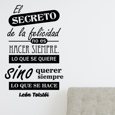 Sticker citation El secreto de la felicidad