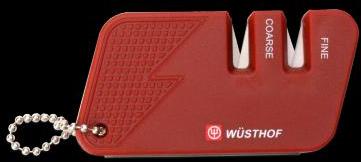 Mini aiguiseur double de poche wusthof rouge