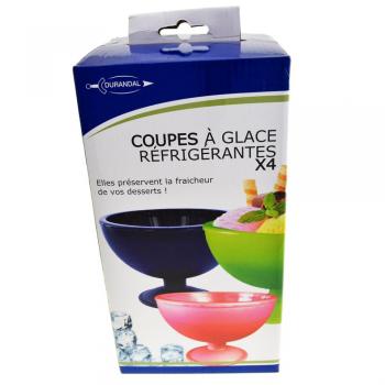 Set de 4 coupes à glace réfrigérantes