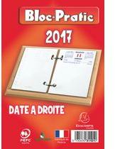 Bloc éphéméride date à droite 2018 Bloc éphéméride date à droite