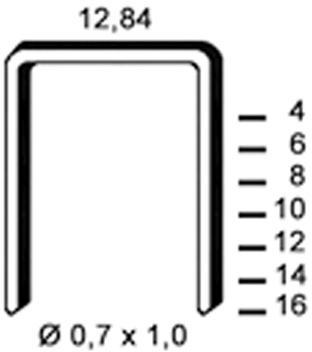 Lot de 10 000 agrafes série A galvanisées D=0.7x1.