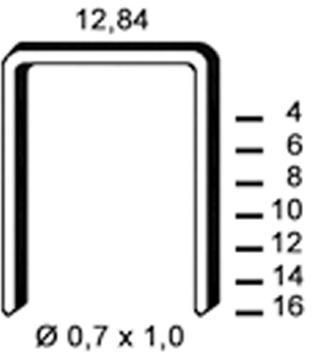 Lot de 10 000 agrafes série A galvanisées D=0.7x1.