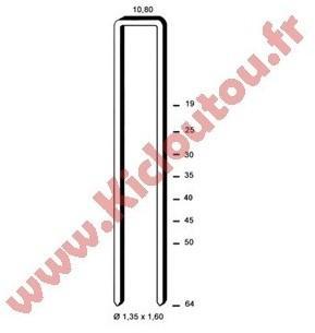Agrafes G 5562 - 30 mm Galva - Boite de 10000 Agrafes G 5562 - 30 mm Galva
