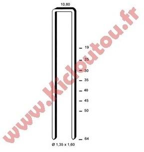 Agrafes G 5562 - 40 mm Galva - Boite de 10000 Agrafes G 5562 - 40 mm Galva