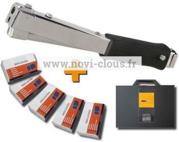LOT Marteau agrafeur + 5 boites dagrafes T50 8mm