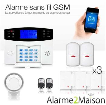 Alarme Maison Sans Fil GSM 3-4 Pièces Alarme Maison Sans Fil GSM
