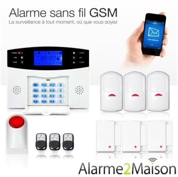 Alarme Maison Sans fil GSM 3-4 Pièces Sirène Extérieure Alarme Maison Sans fil GSM