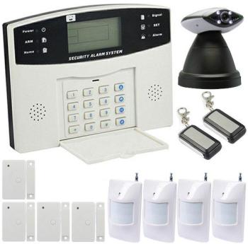 Alarme kit mixte sans fil et filaire avec transmetteur Alarme kit mixte sans fil
