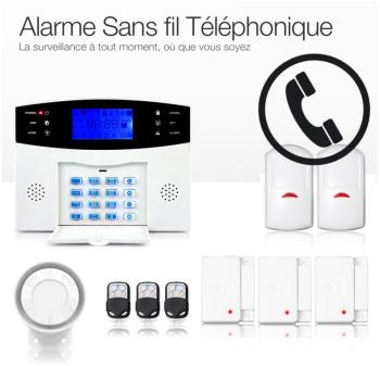 Alarme Maison Sans fil Téléphonique RTC 3-4 Pièces Alarme Maison Sans fil Téléphonique