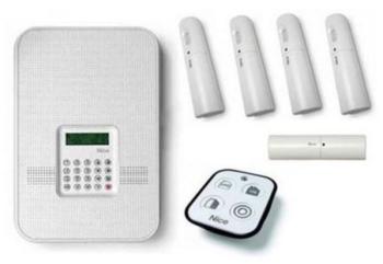 Kit alarme pour 4 ou 5 pièces Sans Fil RTC et GSM NICE Kit alarme pour 4 ou 5 pièces