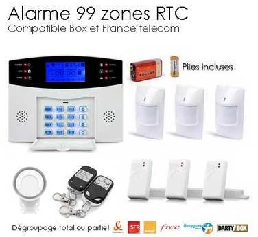 Kit alarme de maison, 99 zones Large BOX