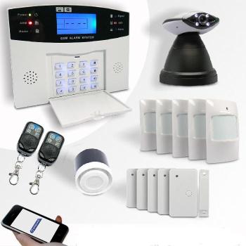 Alarme mixte sans fil filaire avec transmetteur GSM Alarme mixte sans fil filaire