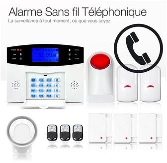 Alarme Maison Sans fil Téléphonique RTC 3-4 Pièces Alarme Maison Sans fil Téléphonique