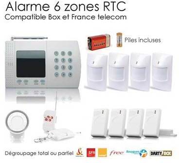 Alarme maison sans fil de 6 Zones XL BOX
