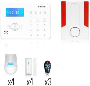 Alarme Maison Sans Fil RTC - 4 à 5 Pièces Alarme Maison Sans Fil RTC