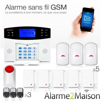 Alarme Maison Sans fil GSM 4-5 Pièces Sirène Extérieure Alarme Maison Sans fil GSM