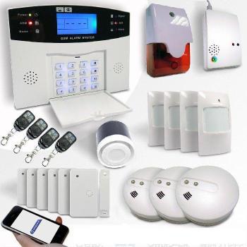 Alarme kit mixte sans fil et filaire avec transmetteur Alarme kit mixte sans fil