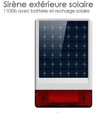 SIRENE SOLAIRE EXTERIEURE avec flash