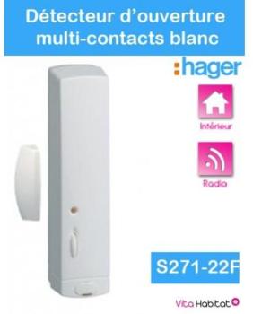 Détecteur d ouverture multi-contacts - S271-22F - blanc Détecteur d ouverture multi-contacts